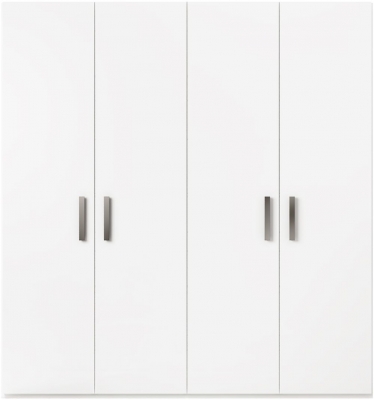 Modern Mara White Italian 4 Door Wardrobe - image 1
