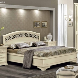 Camel Torriani Ivory Italian Botticelli 6ft Queen Size Bed