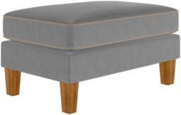 Nowata Bowen Grey Chenille Fabric Ottoman - DA036OTUK
