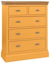 Versailles Orange Mustard Painted 2+3 Drawer Chest