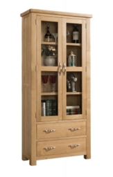 Cambridge Oak Display Cabinet - thumbnail 1