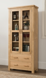 Cambridge Oak Display Cabinet - thumbnail 3