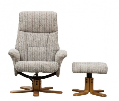 Free Footstool with GFA Marseille Recliner Chair in Wheat Beige