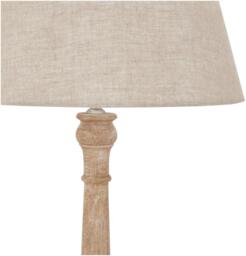 Delaney Wood Natural Wash Spindle Lamp with Linen Shade - thumbnail 2