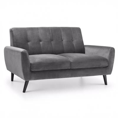 Monza Grey Fabric 2 Seater Sofa - image 1