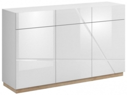 Futura White Gloss 3 Door 3 Drawer Sideboard