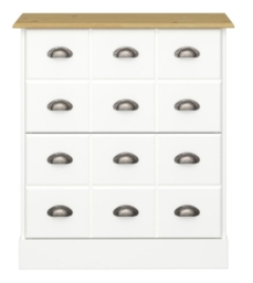 Nola Shoe Cabinet White and Pine