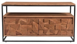 Axis Acacia Wood 103cm TV Unit - Geomatric