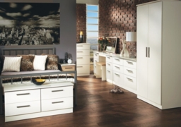 Contrast Cream 2 Drawer Bedside Cabinet - thumbnail 2