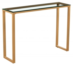Canterbury Glass Top and Gold Console Table - 110cm
