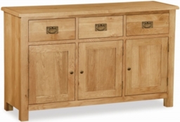 Salisbury Lite Oak 130cm Medium 3 Door Sideboard