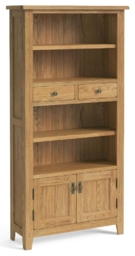 Burford Oak Display Bookcase - thumbnail 2