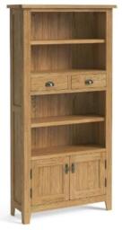 Burford Oak Display Bookcase - thumbnail 1