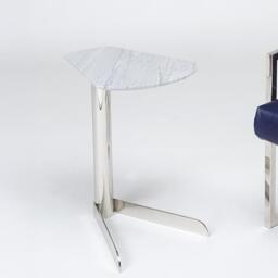 Duck Accent Table - Marble with Steel Base - Variation Available - thumbnail 1