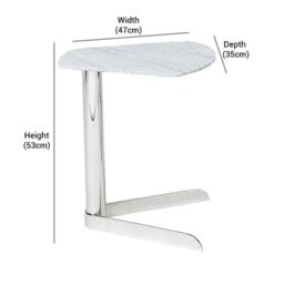 Duck Accent Table - Marble with Steel Base - Variation Available - thumbnail 3