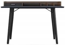 Alphason Memphis Charcoal Grey and Walnut Writing Desk