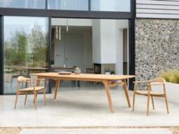 Alexander Rose Dana Teak Garden Dining Table - 270cm - thumbnail 1