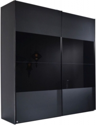 20UP Front 3A 2 Door Black Gloss Sliding Wardrobe - 180cm - thumbnail 1