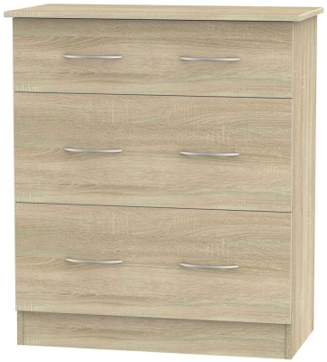 Avon Oak Effect 3 Drawer Deep Chest