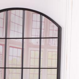Window Mirror - Black Metal - 76cm x 91cm - thumbnail 2
