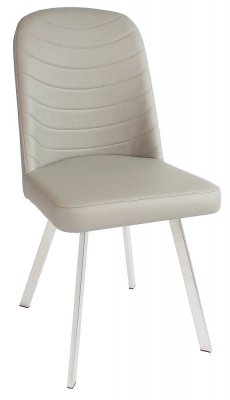 Set of 2 Flux Cappuccino Faux Leather Dining Chair - image 1