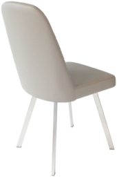 Set of 2 Flux Cappuccino Faux Leather Dining Chair - thumbnail 2