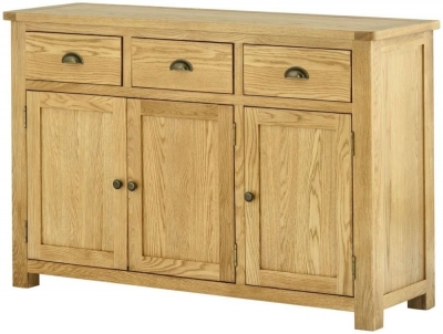 Portland Oak Medium 3 Door Sideboard - image 1
