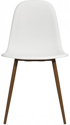 2 x Cottle White Plastic Dining Chair - C005502TUK