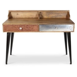 Sorio Multi Coloured Reclaimed Wood Console Table - thumbnail 1