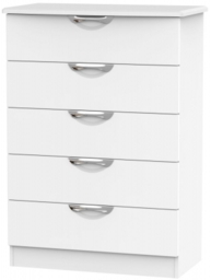 Camden White 5 Drawer Chest
