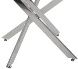 Nova Value Glass and Chrome Large Round Dining Table - thumbnail 3