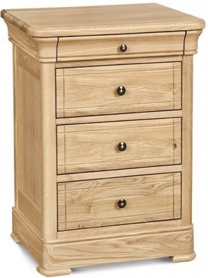 Clemence Richard Moreno Oak 4 Drawer Bedside Cabinet - image 1