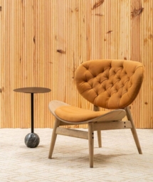 Livia Mustard Velvet Fabric Chair - thumbnail 2