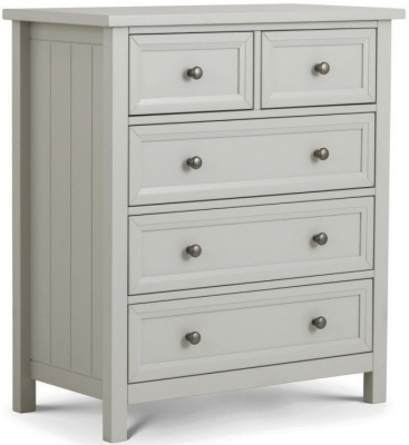 Maine Dove Grey Lacquered Pine 3+2 Drawer Chest - image 1
