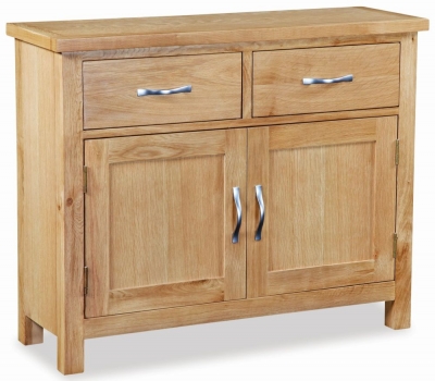 New Trinity Natural Oak Small Sideboard with 2 Doors and 2 Drawers - image 1