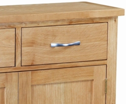 New Trinity Natural Oak Small Sideboard with 2 Doors and 2 Drawers - thumbnail 3