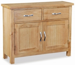 New Trinity Natural Oak Small Sideboard with 2 Doors and 2 Drawers - thumbnail 1