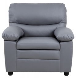 Andreas Leather Armchair - Comes in Grey and Taupe