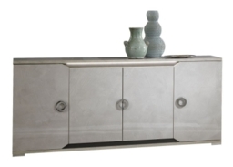 Angelo Grey Marble 4 Door Italian Sideboard with LED Light