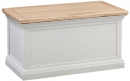 Homestyle GB Cotswold Oak and Painted Blanket Box - thumbnail 1