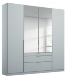 Rauch Alabama 181cm Silk Grey 4 Door Combi Wardrobe