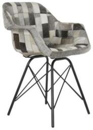 Grey Fabric Dining Chair - thumbnail 1