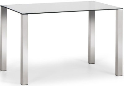Enzo Glass and Chrome 4 Seater Dining Table - image 1
