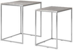 Templar Silver Metal Nest of 2 Tables