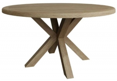 Hatton Oak 150cm Large Round Dining Table - 6 Seater - image 1