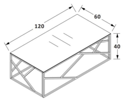 Elena White Marble Effect Glass Top and Chrome Coffee Table - thumbnail 2