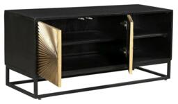 Clearance - Luxe Black and Antique Gold Starburst TV Unit - thumbnail 3