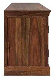 Clearance - Maharani Sheesham TV Unit, Indian Wood, Wide Cabinet 200cm, Stand Upto 75in Plasma TV, Lattice Jali Design - 2 Door with 1 Shelf - thumbnail 3