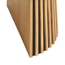 Osaka Round Extending Dining Table - 4-8 Seater - 120cm-200cm - Slatted Base - Oak - thumbnail 5