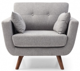 Oslo Hestia Grey Soft Touch Fabric Tub Chair